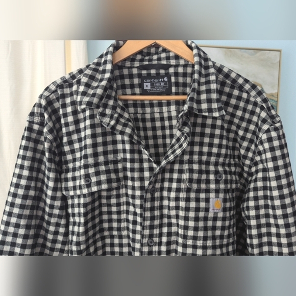 Carhartt Loose Fit Heavyweight Flannel Plaid Man's Sz XL - Picture 7 of 12